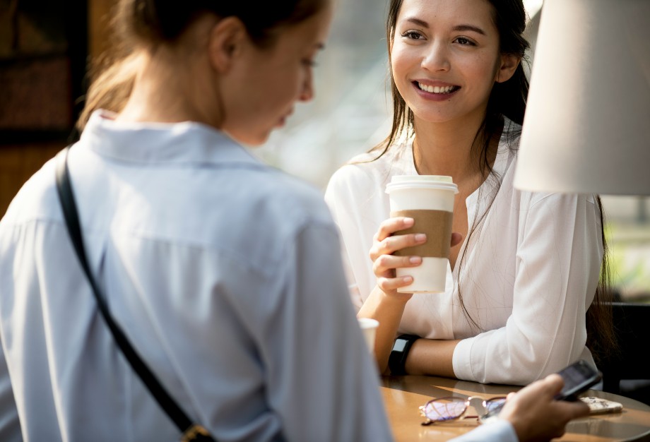 Women in Coffee Shop