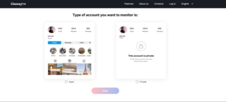 glassagrm account types monitor