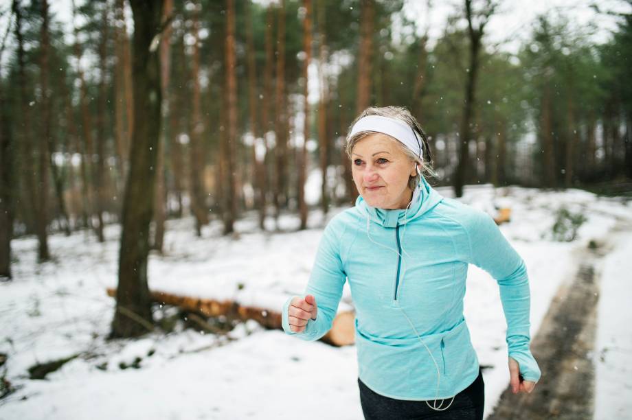 a running woman