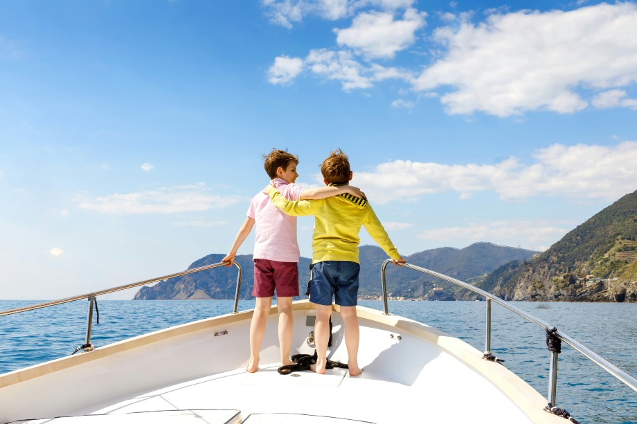 children on a Yacht