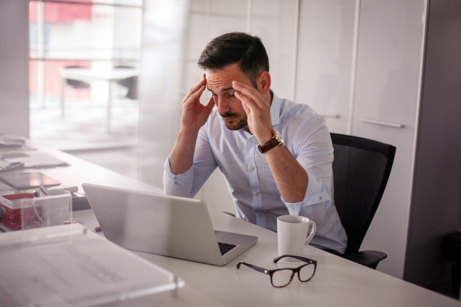 stressed man