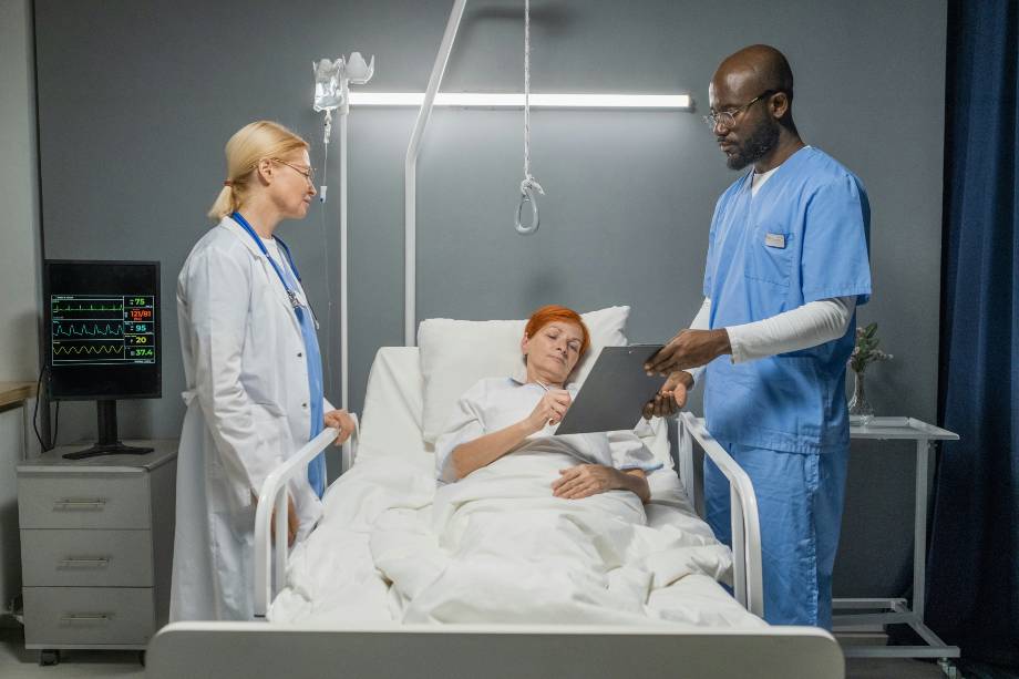 Nurse, doctor and patient