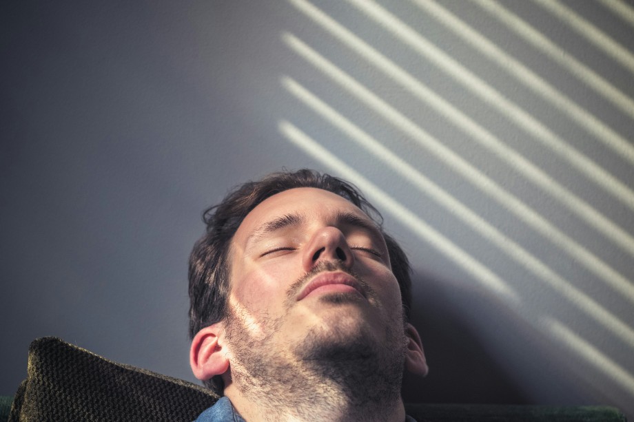 man burnout at work