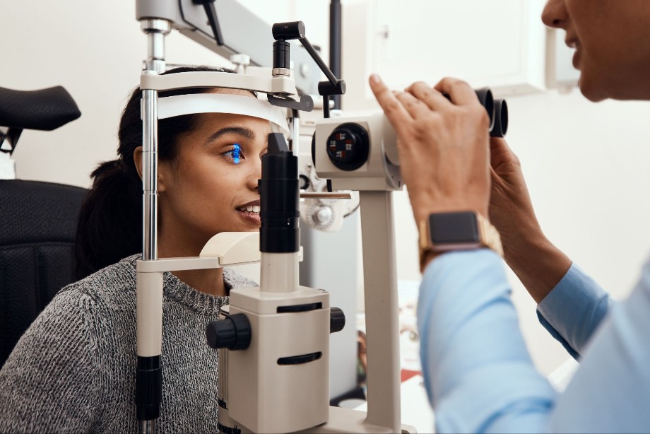 A Woman Get an Eye Exam
