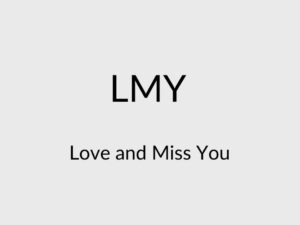LMY Meaning: The Sweet Shortcut for Love and Missing Someone in Texts ...